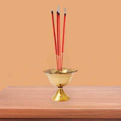 Brass Rose Agarbatti Stand